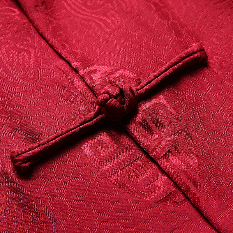 长袖唐装男中老年人爸爸夏装中式 柒骆唐装