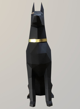 大型杜宾犬轻奢风乔迁新居摆件