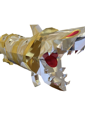 长1.2米 金克丝cos武器1:1鲨鱼火箭炮道具个性酷炫手工折纸礼物男