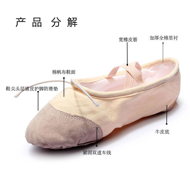 两底幼儿纯棉芭蕾舞蹈鞋儿童足尖练功鞋成人软底帆布瑜伽猫爪鞋粉,淘宝优惠券,粉丝福利购,淘宝优惠卷