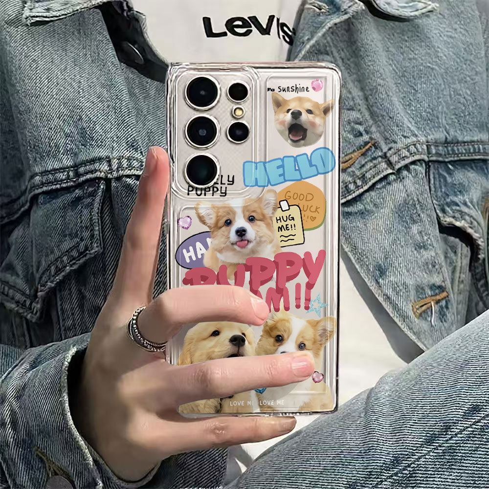 甜美小狗适用三星Galaxy S25欧美A70手机壳Samsung A73全包note20 - 图1