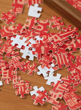 好诗乐百福吉祥系列拼图礼盒摆件