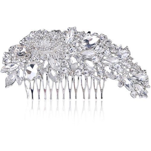 超闪水钻发梳插梳盘发器卡子水钻发饰韩版头花发夹头成人女士配饰 - 图3