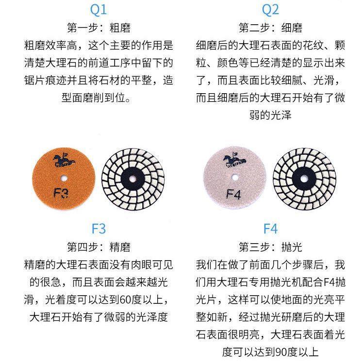 骑锋干磨片4步片研磨整平打磨翻新修复大理石花岗石石英石人造石,淘宝优惠券,粉丝福利购,淘宝优惠卷