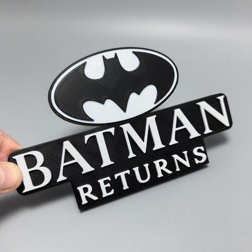 蝙蝠侠英雄归来标志立牌BatmanReturn周边logo搭配摆件3D打印模型 - 图2