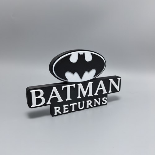 蝙蝠侠英雄归来标志立牌BatmanReturn周边logo搭配摆件3D打印模型 - 图0