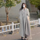 Tall extended woolen coat is super long to the ankle