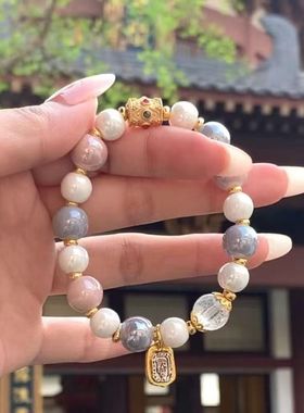 【北京雍款】瓷灰瓷手串金箔琉璃