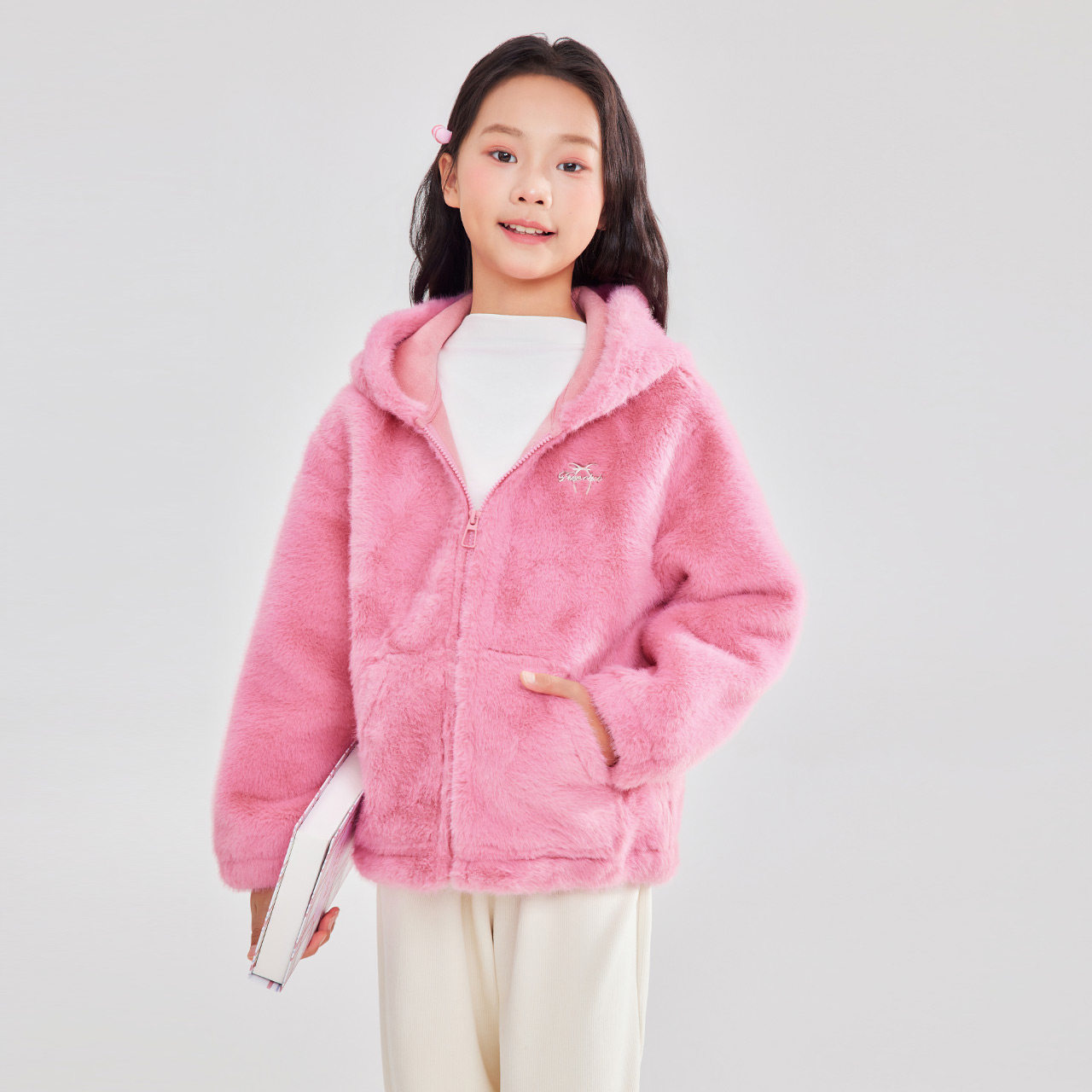 MINIIEF【爱依服童装】2025冬季新款法式甜美洋气女童毛绒外套,淘宝优惠券,粉丝福利购,淘宝优惠卷