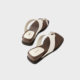 Aiyifu Sandals 2026 Summer ແບບໃຫມ່ແບບຝຣັ່ງ Commuting Versatile Flip-Toe Square Toe Slippers Flat