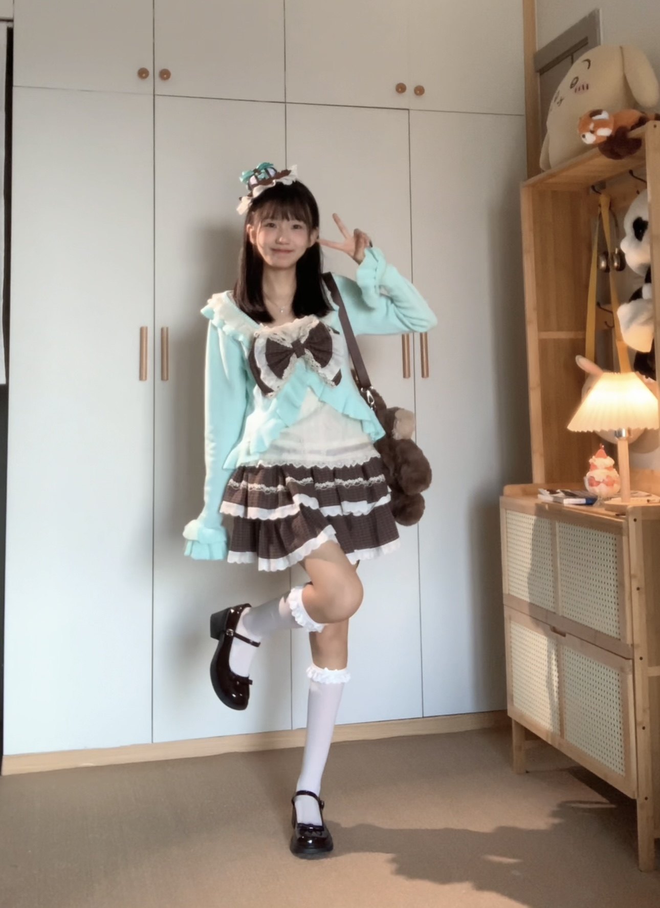 鹿屿【薄巧 预约】古早感毛衣蛋糕裙复古吊带日系奈奈风可爱套装,淘宝优惠券,粉丝福利购,淘宝优惠卷