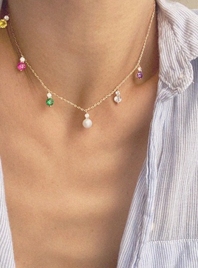 温莎珠宝多彩rainbow彩虹项链