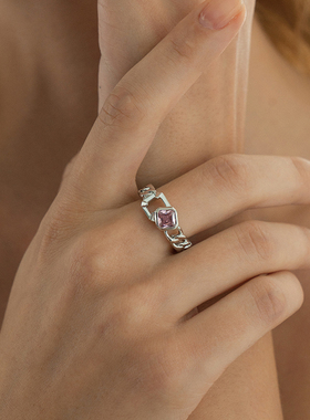 leloup出逃系列方钻ins开口戒指