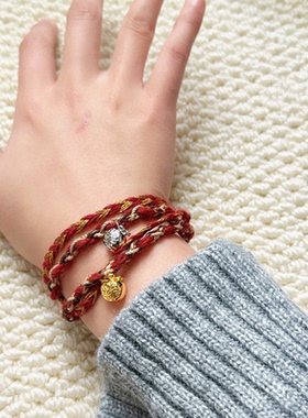 Picnique 平安果红绳编织节日手绳手链小众转运百搭手链女