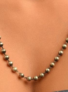 小众爱心吊坠925银锁骨链女款