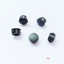 14MM plastic plug-head buttoned plug hole plug tube stopper HP buckle closure smoldering lid black round decorated lid