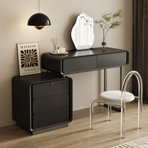 7th Apartment Apartment Black Dresser Modern Fingerprint Lock Bucket Cabinet Integrated Bedroom Light Lavish Superior Sense Telescopic Makeup Table