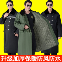 Military Grand Coat Men Winter Thickened long section Womens security Cold coulder Anti-cold clothes Northeastern cotton padded jacket The old military cotton green coat