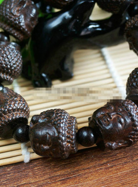 民族风木雕手串沉香木饰品配件