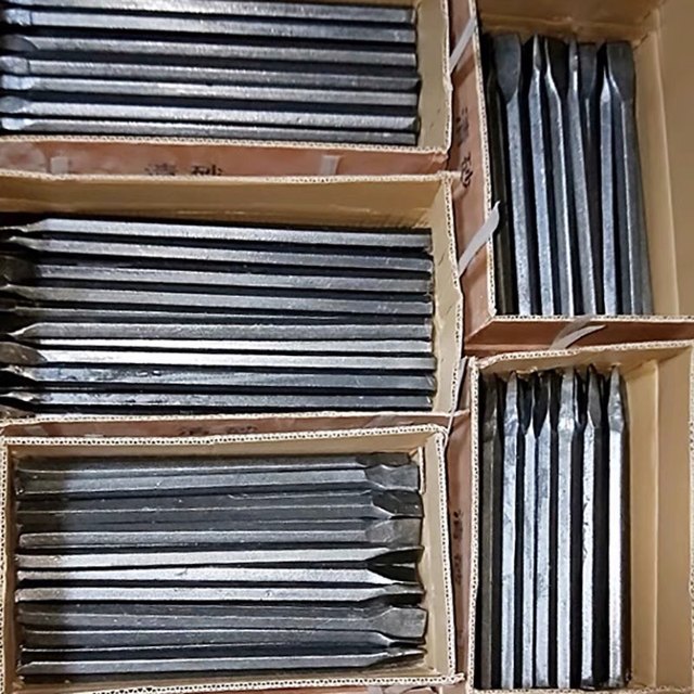 Extended chisel impact drill bit concrete hexagonal flat groove through wall stonework chisel cement chisel stone chisel long iron stick
