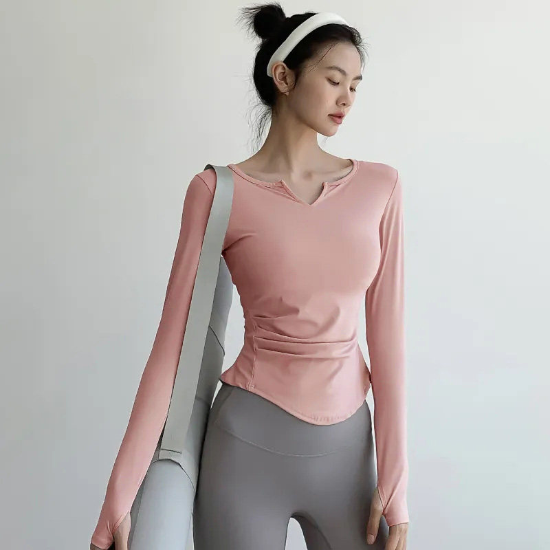 新款速干秋季健身上衣女长袖t恤透气运动网红瑜伽服修身专业训练,淘宝优惠券,粉丝福利购,淘宝优惠卷