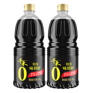 千禾生抽酱油0添味极鲜1.52kg*2瓶