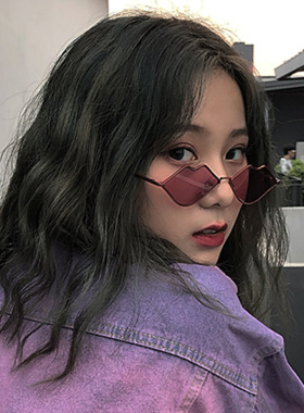 欧美复古搞怪金属小框嘴唇太阳镜