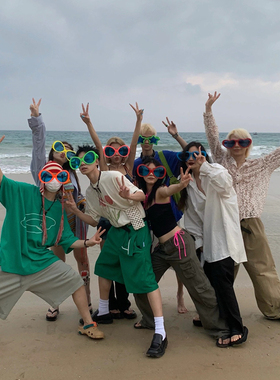 搞怪沙雕超大号眼镜大墨镜太阳镜