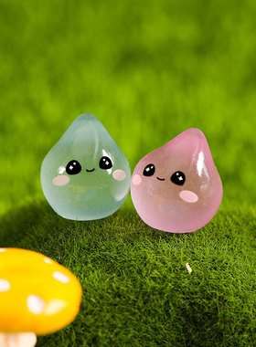 diy手工夜光饰品树脂配件微景观摆件微缩立体夜光小水滴挂件