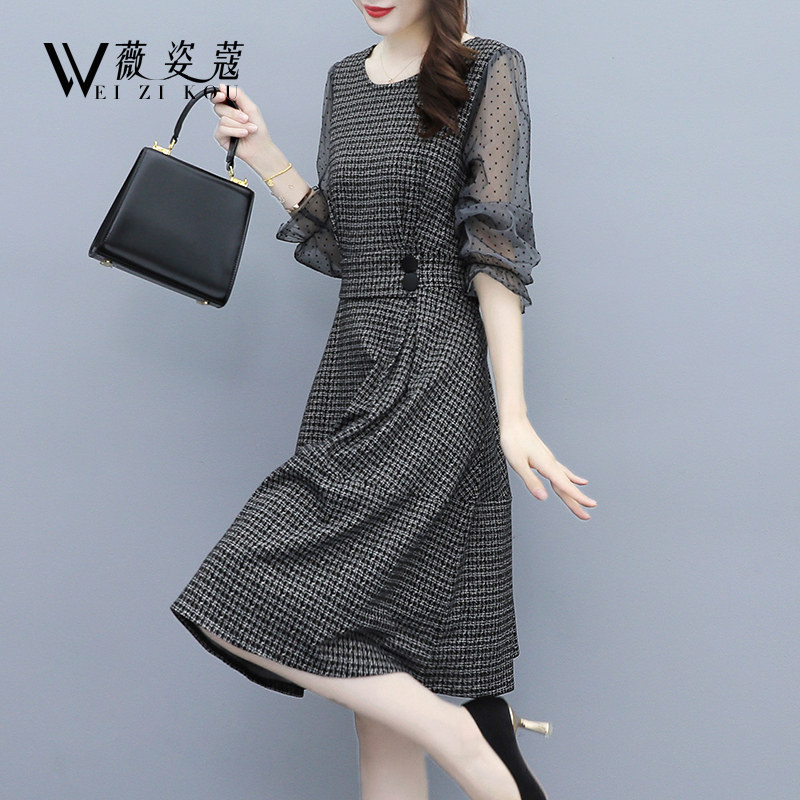 连衣裙秋冬2021年新款时尚打底裙子 薇姿蔻连衣裙