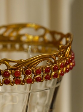 卡斯特兰水晶摆件花器花几饰品