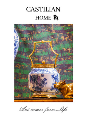 新中式提壶收纳储物罐家居装饰品欧式轻奢客厅玄关桌面摆件C5095