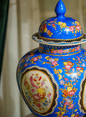 卡斯特兰法式欧式陶瓷罐陶瓷果篮