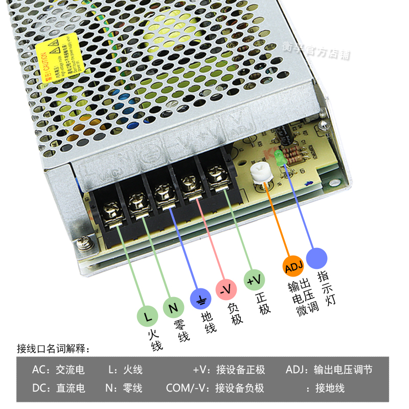衡孚电源HF60W-SL-24宽电压输入直流DC24V2.5A单路输出开关电源 - 图3