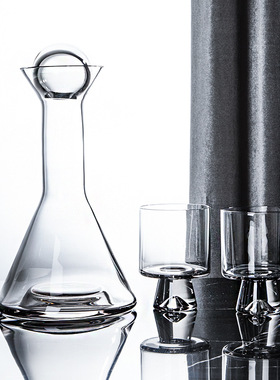 创意渐变玻璃烟灰色样板房摆件