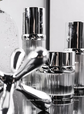 洗手间北欧卫浴装饰银色香薰分瓶