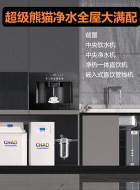 中央净水机超级熊猫原厂定制组装家用全屋别墅大流量活性炭净水器