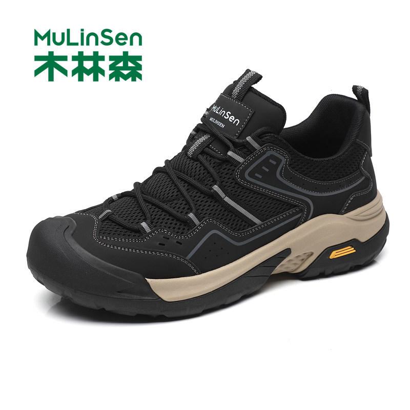 木林森男鞋2025冬季新款网面透气防滑软底户外登山徒步运动休闲鞋,淘宝优惠券,粉丝福利购,淘宝优惠卷