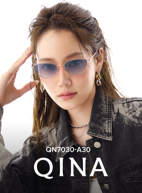 QINA亓那眼镜女款个性猫眼墨镜时尚太阳镜男QN7030