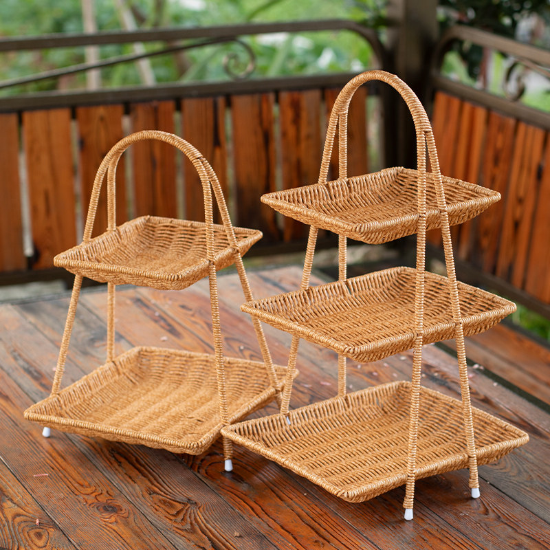 双层水果盘创意三层塑料水果篮小果盆现代客厅家用多层干果糖果盘,淘宝优惠券,粉丝福利购,淘宝优惠卷