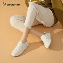 Italian Cardanro Cardan Road genuine leather small white shoes woman new breathable plate shoes 100 hitch casual shoes