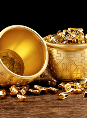 思友铜聚宝盆开业烟灰缸