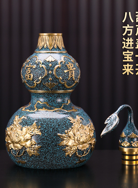 招财客厅葫芦摆件思友纯铜镇宅