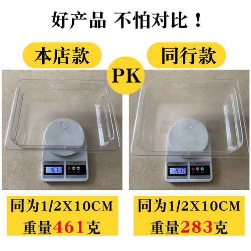 亚克力份数盆麻辣烫选菜盆展示柜盒子透明塑料装菜盒盘商用展示盒 - 图1