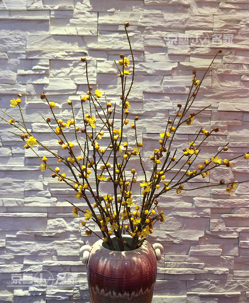 仿真梅花仿真花装饰腊梅花桃花樱花假花黄梅花绢花干枝白腊梅花-图1