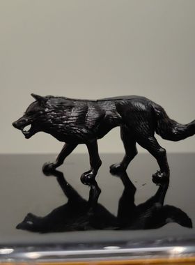 恶僧鲁智深狼摆件招财领头狼和尚客厅办公室茶桌装饰家工艺品手工