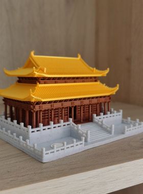 3d打印制微缩古建筑国风太和殿故宫鱼缸微景观水族造景装饰摆件