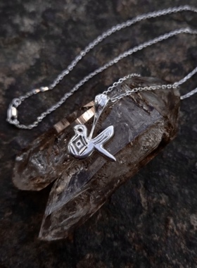 原创手工设计｜飞鸟银项链项链锁骨链吊坠首饰