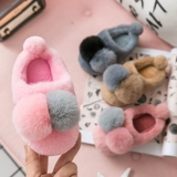 Зимние детские мультяшные нескользящие тапочки подходит для мужчин и женщин, 1-3-6 лет, семейный стиль