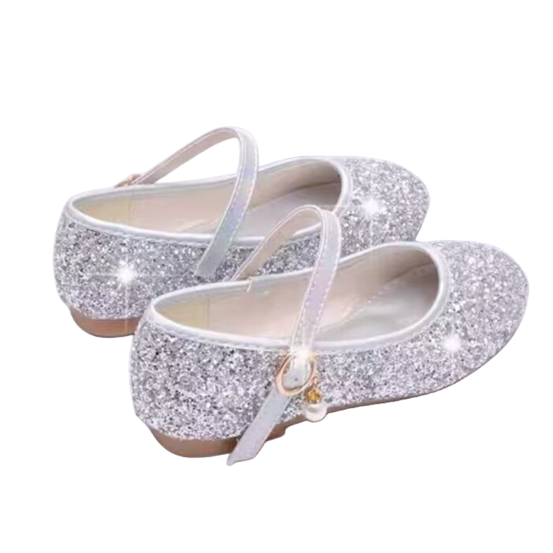 银白色亮片公主鞋女生舞蹈鞋中小学生班级大合唱男女黑色白色皮鞋,淘宝优惠券,粉丝福利购,淘宝优惠卷